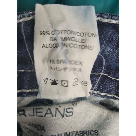 Silver Jeans 27 Womens Dark Wash Low Rise Suki Bootcut Thick Stitch Denim - Picture 10 of 10